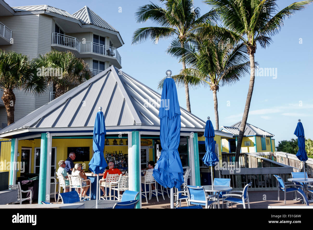 Stuart Florida, Hutchinson Barrier Island Marriott Beach Resort & Marina, Hotelhotels, Motel Motels, Vermietung Wohnanlagen, Pool Bar Bars, pa Stockfoto