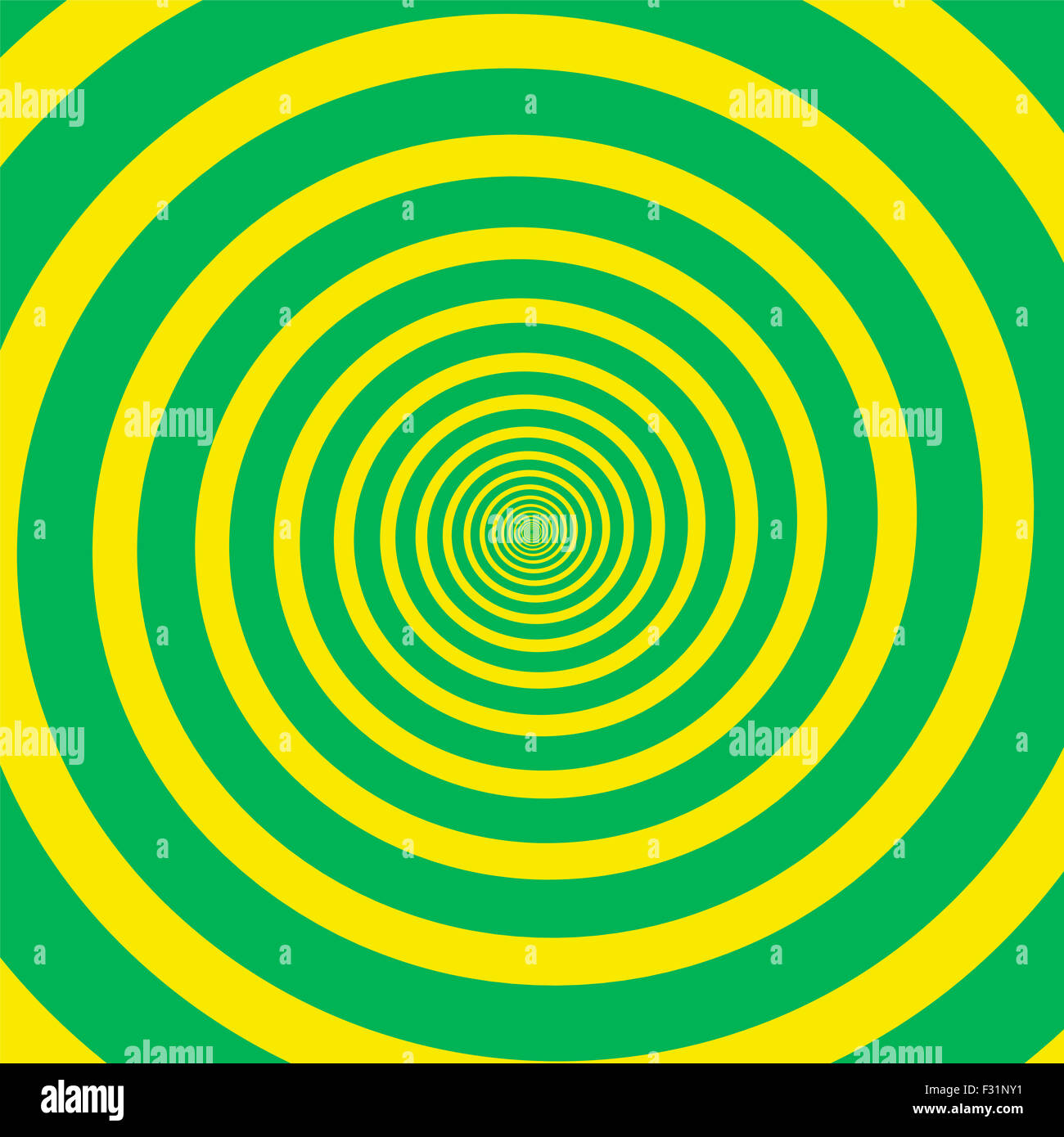 Grün gelb hypnotisierende Spirale. Stockfoto