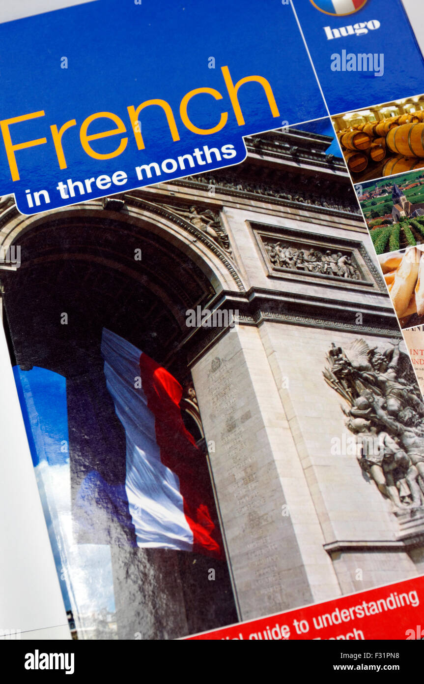 Hugo in drei Monaten Sprachkurs Französisch. Stockfoto