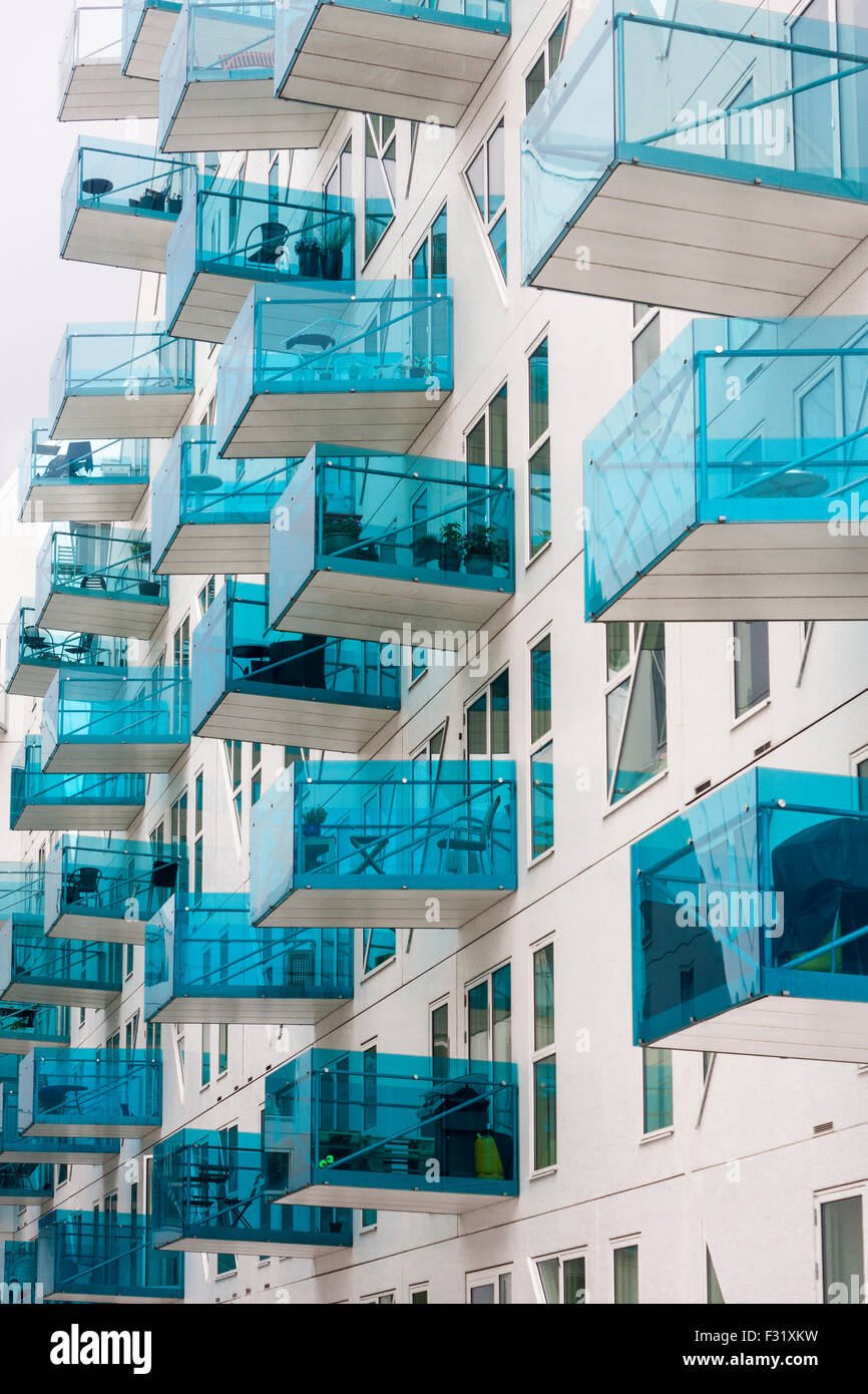 Moderne Wohnungen in Aarhus, Jütland, Dänemark, Europa. Stockfoto