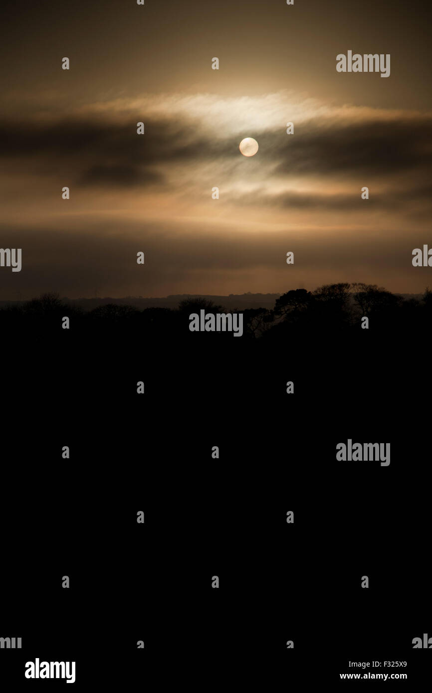 Dunkle Sonne Stockfoto