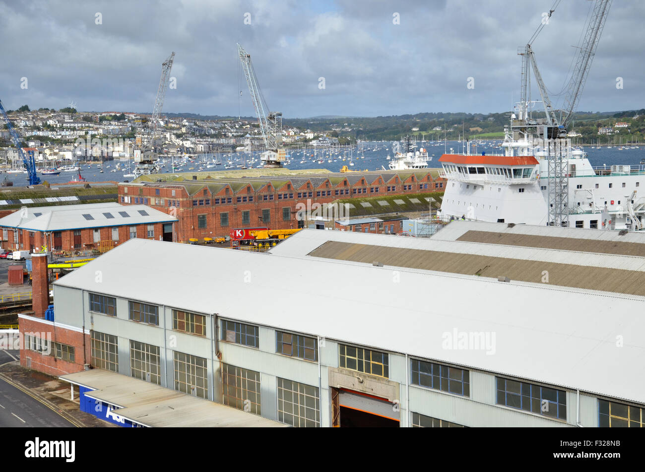 Falmouth Docks in Falmouth, Cornwall Stockfoto