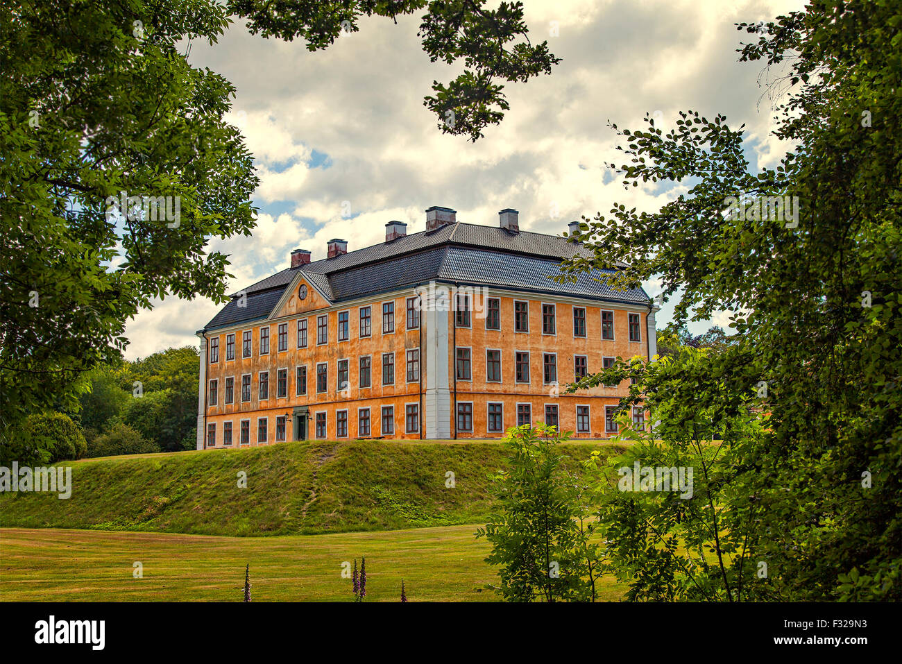 Bild von Christinehofs Burg, Süd-Ost-Schweden. Bekannt für seine öffentlichen Eco Park & Resturants. Stockfoto