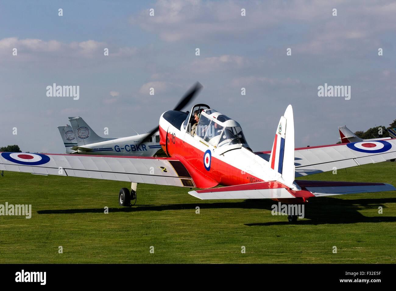 Flugzeuge am Flughafen von Dunkeswell, Dunkeswell Flugplatz befindet sich im Herzen von Blackdown Hügel, 6 Meilen nördlich von Honition. Stockfoto