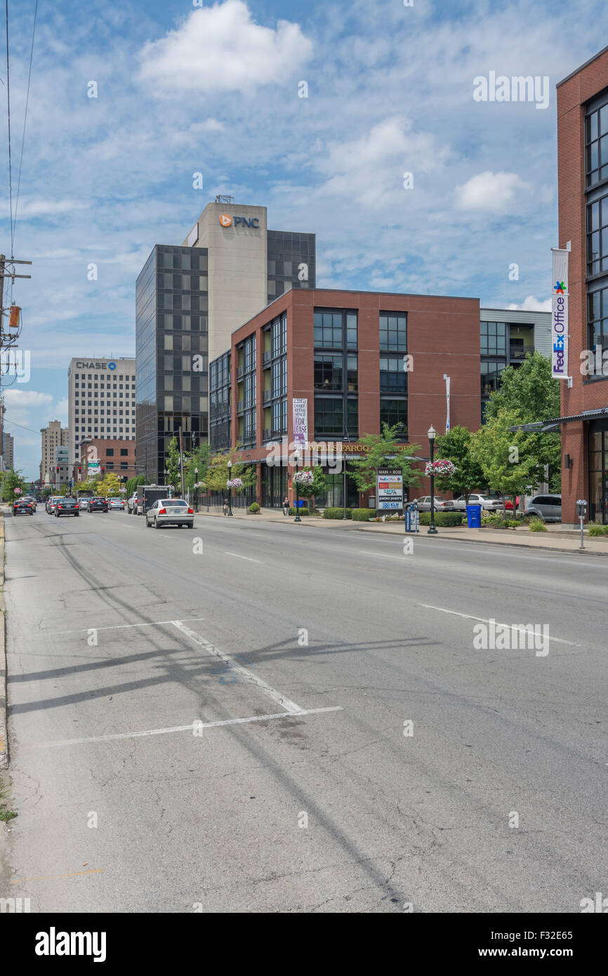 Stadtbild Straßenszene in Lexington, Kentucky USA. Stockfoto