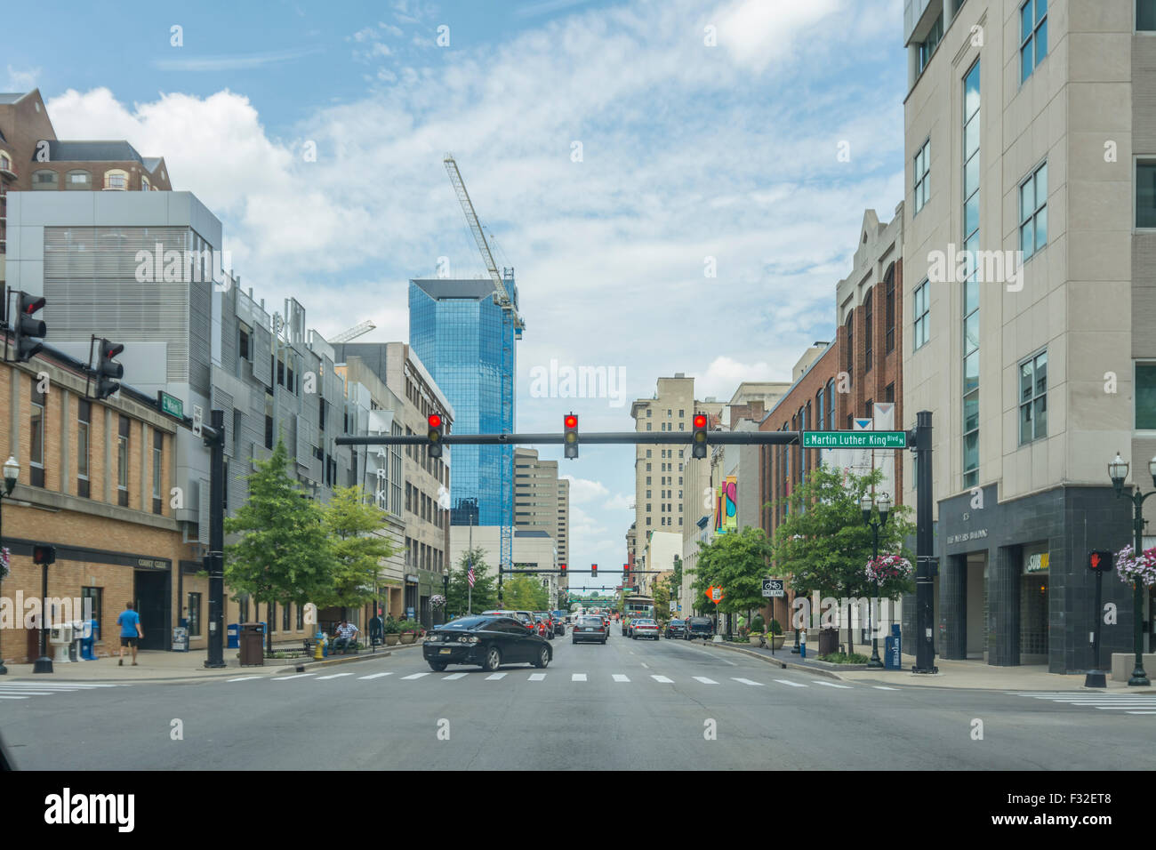 Stadtbild Straßenszene in Lexington, Kentucky USA. Stockfoto