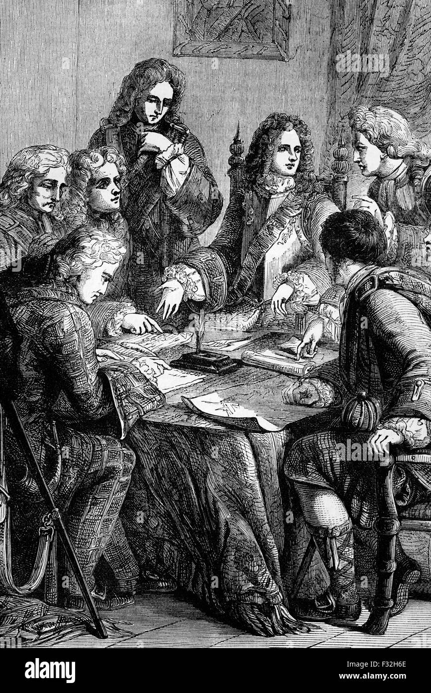 James Francis Edward, AKA Prince Of Wales, der Chevalier de St George oder "The Old Pretender". Er war auch der Sohn des abgesetzten James II von England (James VII von Schottland). Mit seinem Rat, nach seinem Mangel an Unterstützung, um König zu werden. Stockfoto