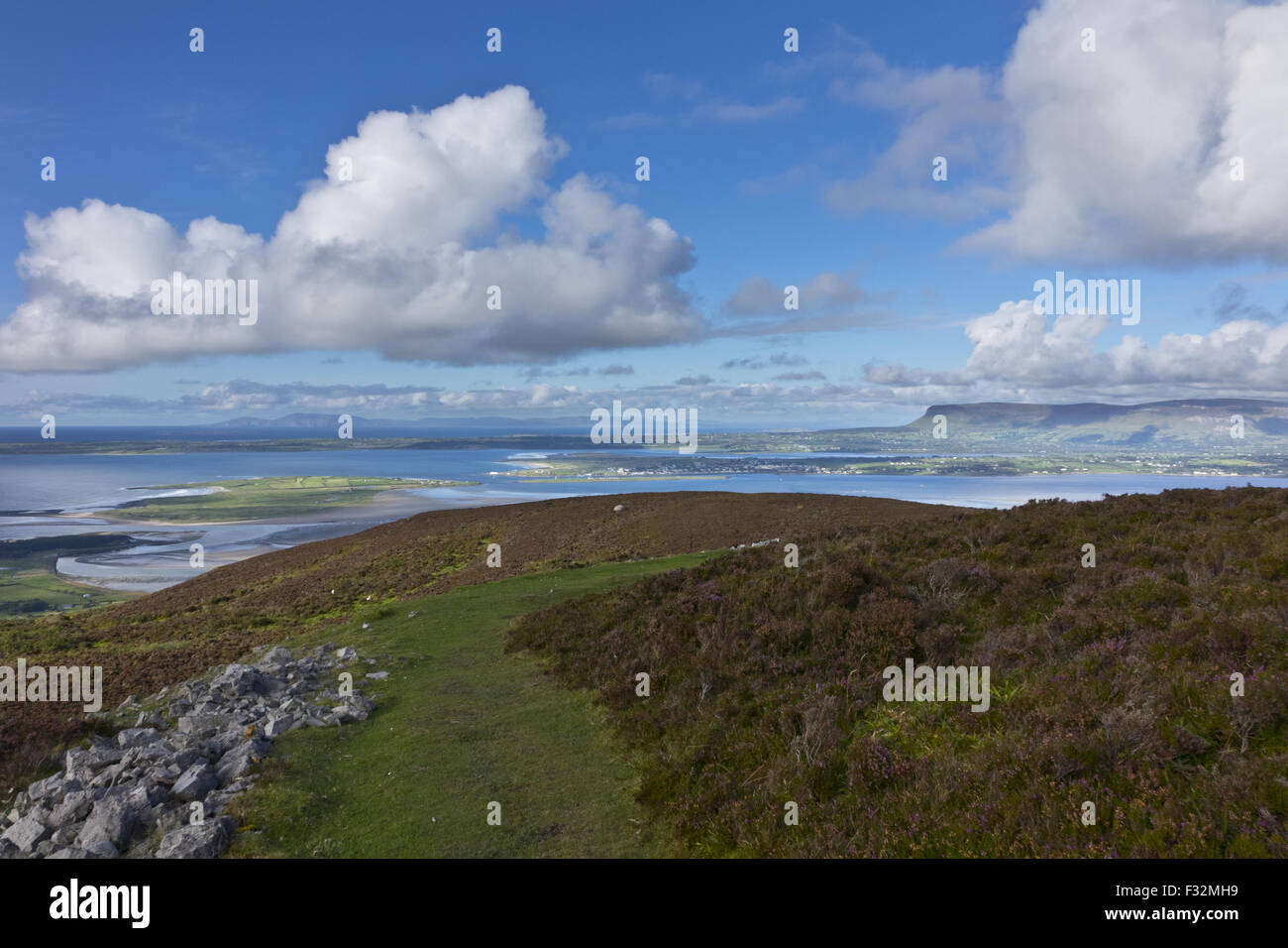 Sligo Bay von Knocknarea County Sligo, Republik von Irland Stockfoto