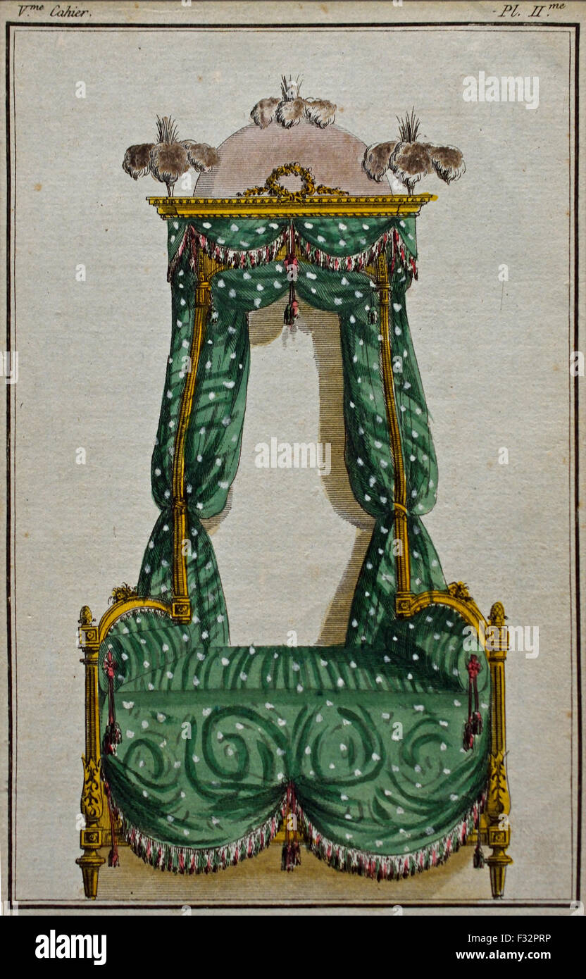 Mode News Kabinett des Modes 1785-1786 Magasin des Modes Nouvelles et Francaises Anglaises 1786-1789 Journal De La Mode et du Gicht 1790-1793 (herausgegeben von Le Brun Tossa A.B. Duhamel) Hand Farbe Gravur Paris Frankreich Stockfoto