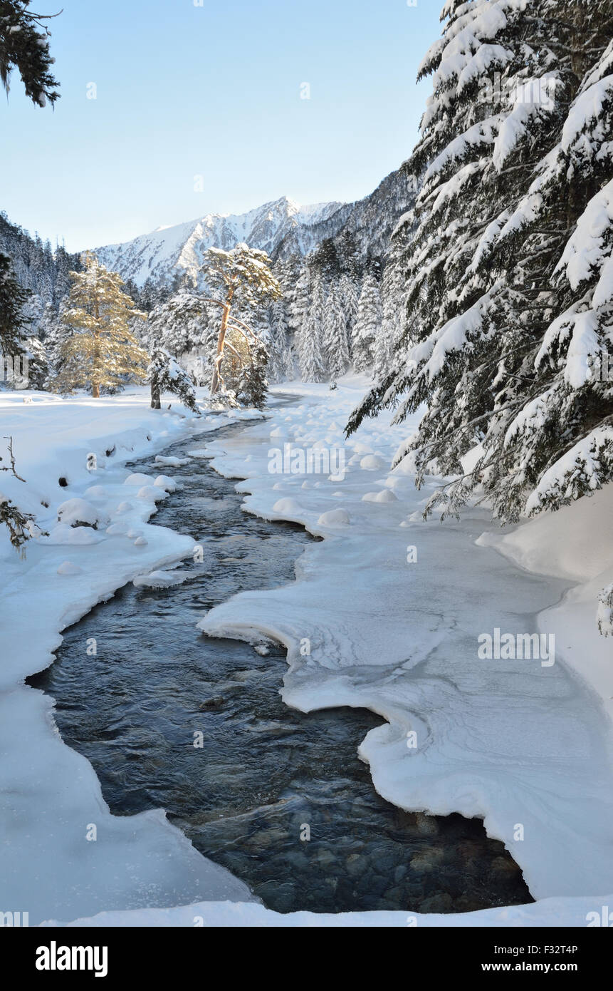 Marcadau Tal im winter Stockfoto