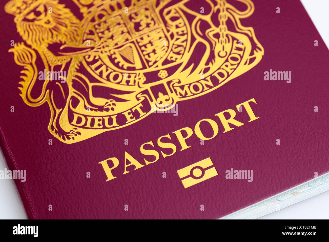 Britischen biometrischen Pass Stockfoto