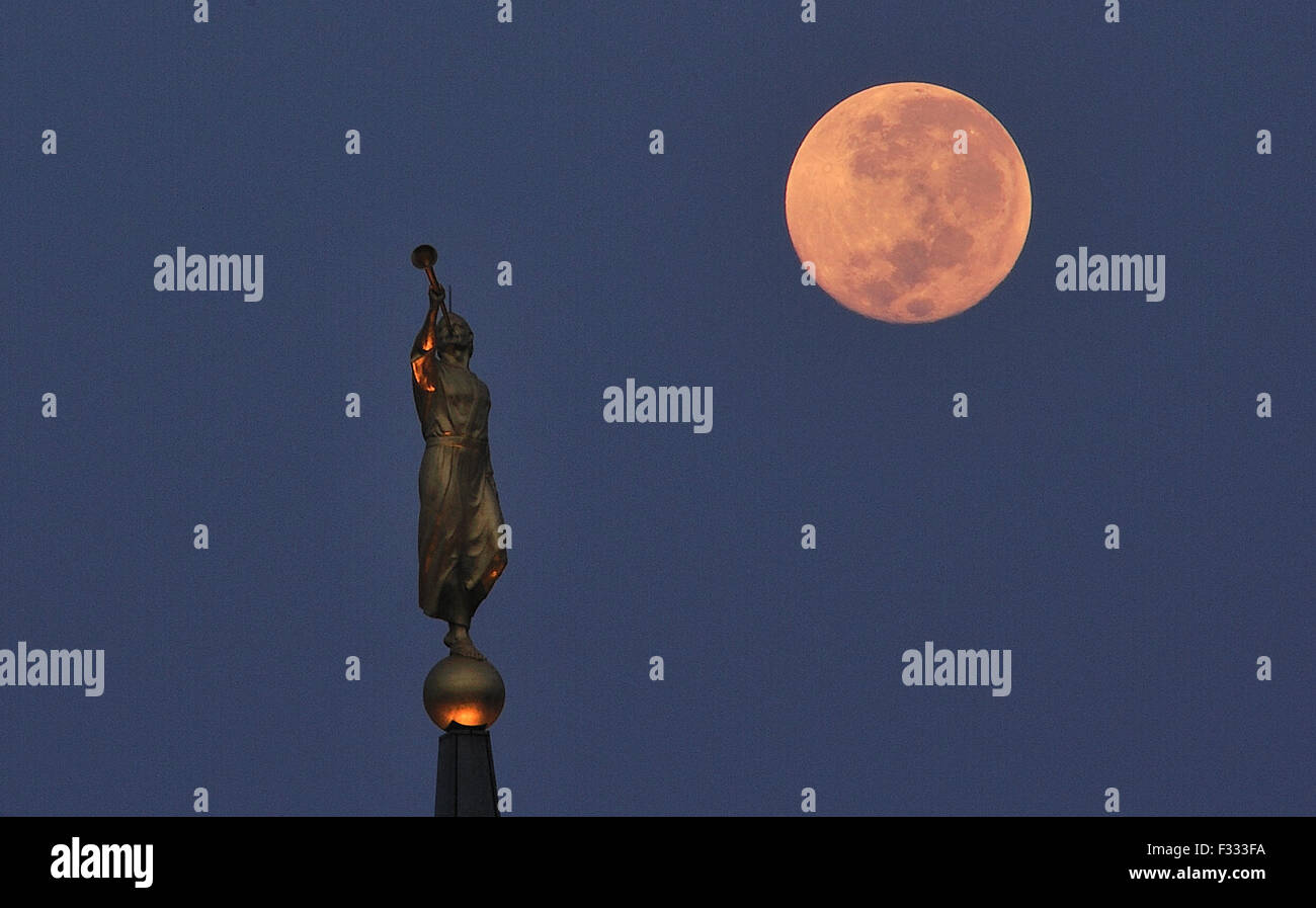 Super Mond Cebu City 2015 Philippinen Stockfoto