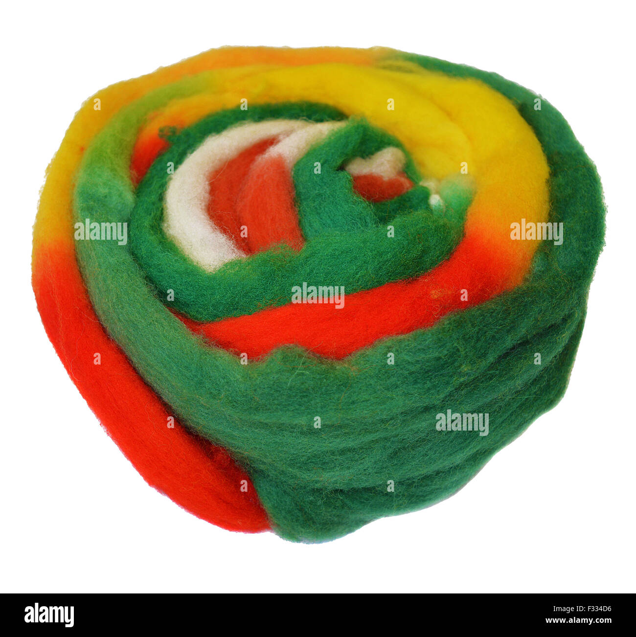 Multicolor Wolle zum Nassfilzen überfüllt Stockfoto