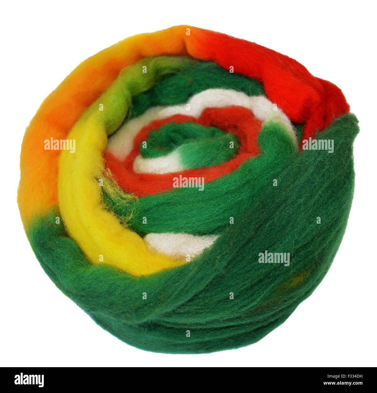 Multicolor Wolle zum Nassfilzen überfüllt Stockfoto