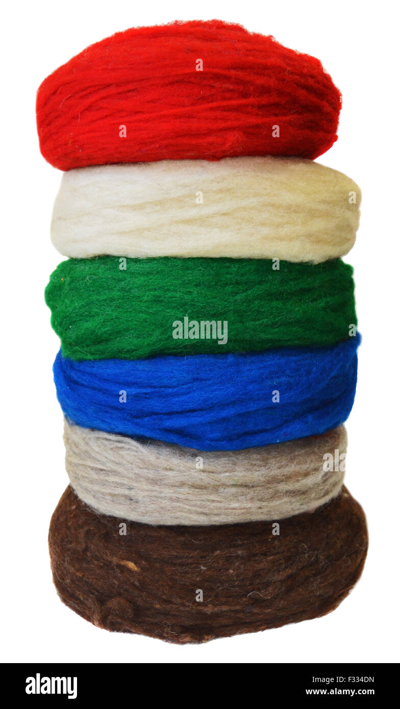 Multicolor Wolle Garn Stockfoto