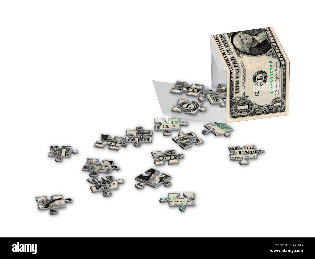 Ein dolar puzzle Stockfoto