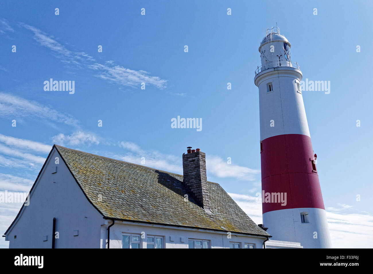 Portland-Leuchtturm in der Nähe von Weymouth Stockfoto