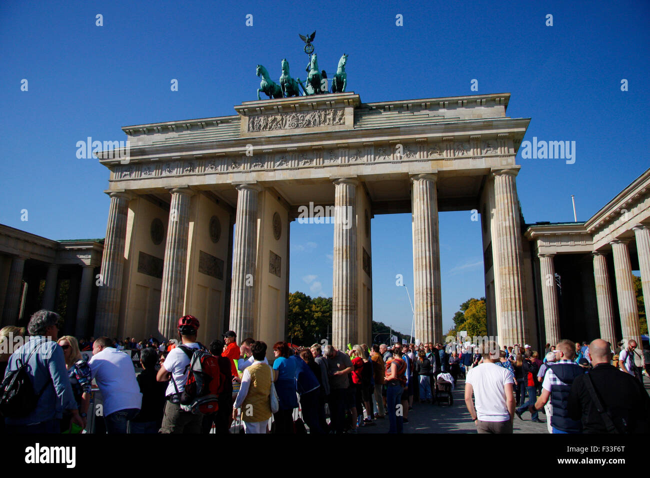 Brandenburger Tor, Pariser Platz, Berlin-Mitte. Stockfoto