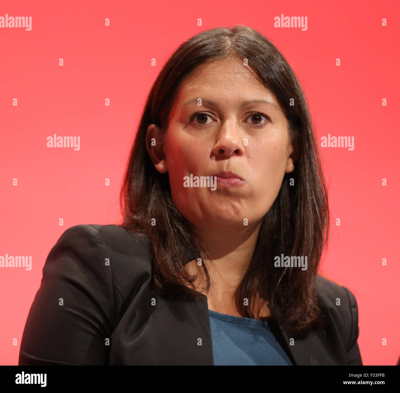 Brighton, UK. 29. September 2015. Lisa Nandy Mp Schatten Secretary Of State For Energy & Klimawandel Labour Party Konferenz 2015 Brighton Centre, Brighton, England 29. September 2015 befasst sich mit der Labour Party Conference 2015 im Brighton Centre, Brighton, England-Credit: Allstar Bild Bibliothek/Alamy Live-Nachrichten Stockfoto