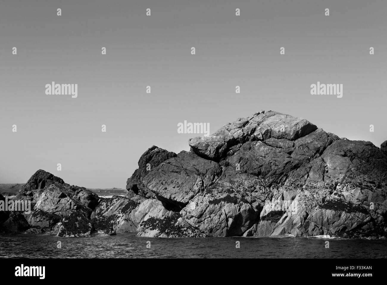 Rosa Granit Küste in Côtes d ' Armor, Bretagne, Frankreich. Stockfoto