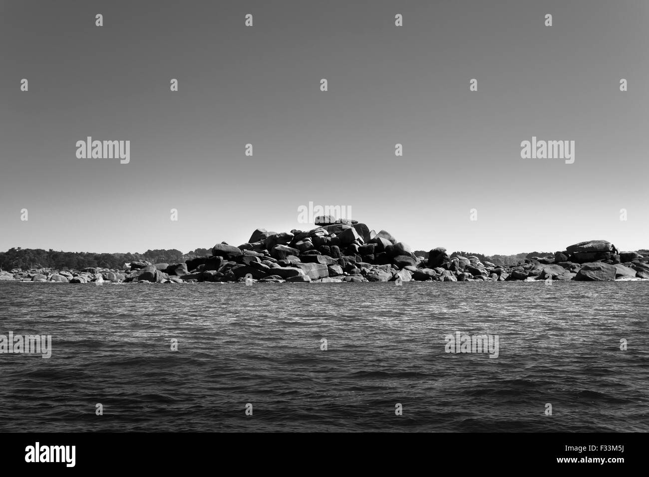 Rosa Granit Küste in Côtes d ' Armor, Bretagne, Frankreich. Stockfoto