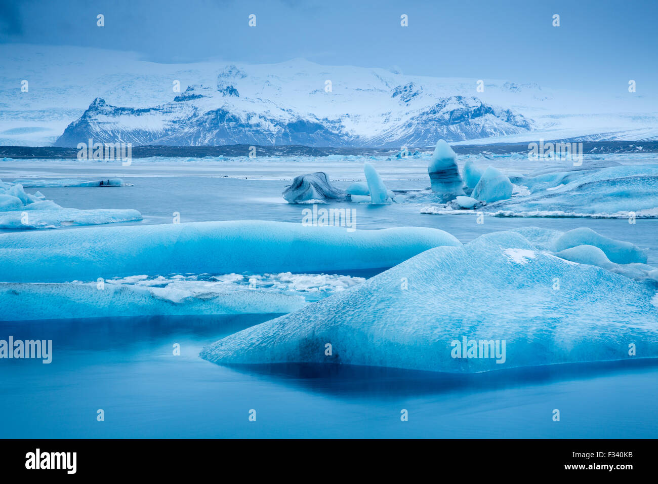 Eis in der Galcial-Lagune am Jökulsárlón, Island Stockfoto