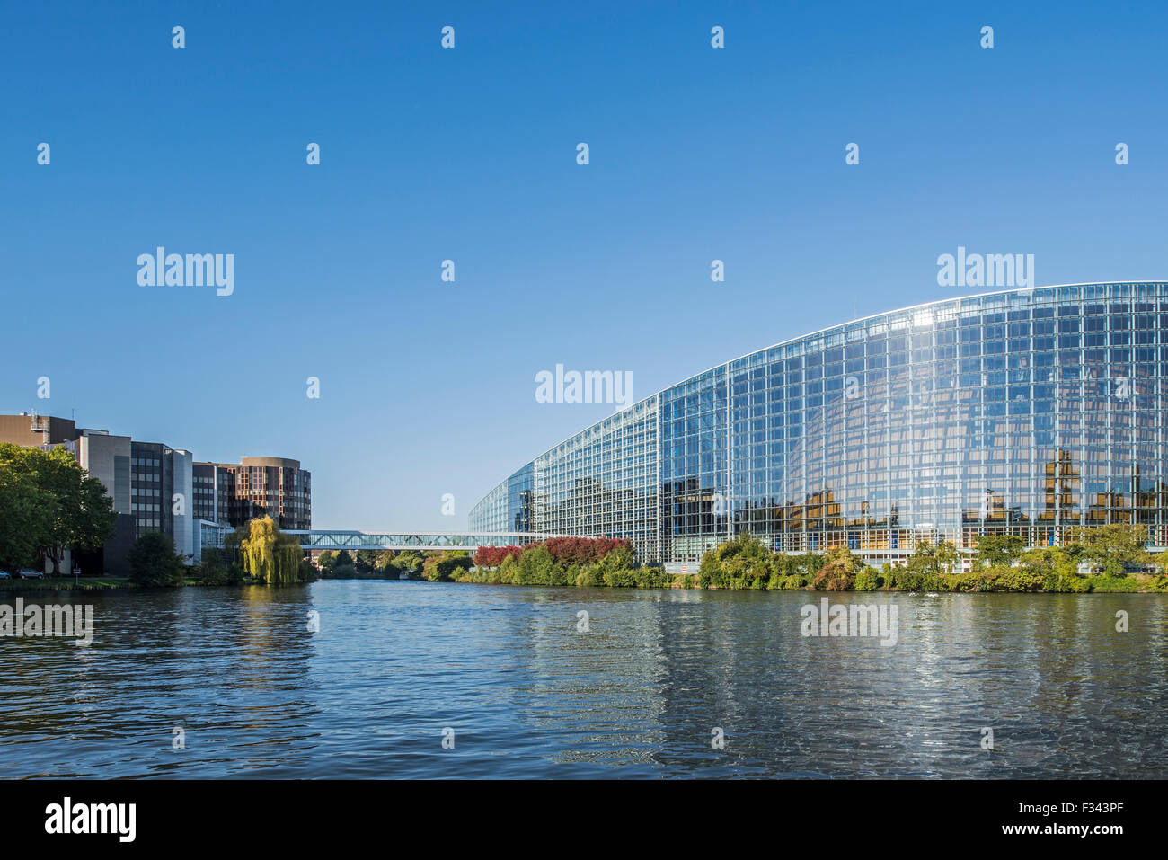 Sitz des Europarates / CoE / Conseil de l ' Europe und das Europäische Parlament / EP in Straßburg, Frankreich Stockfoto