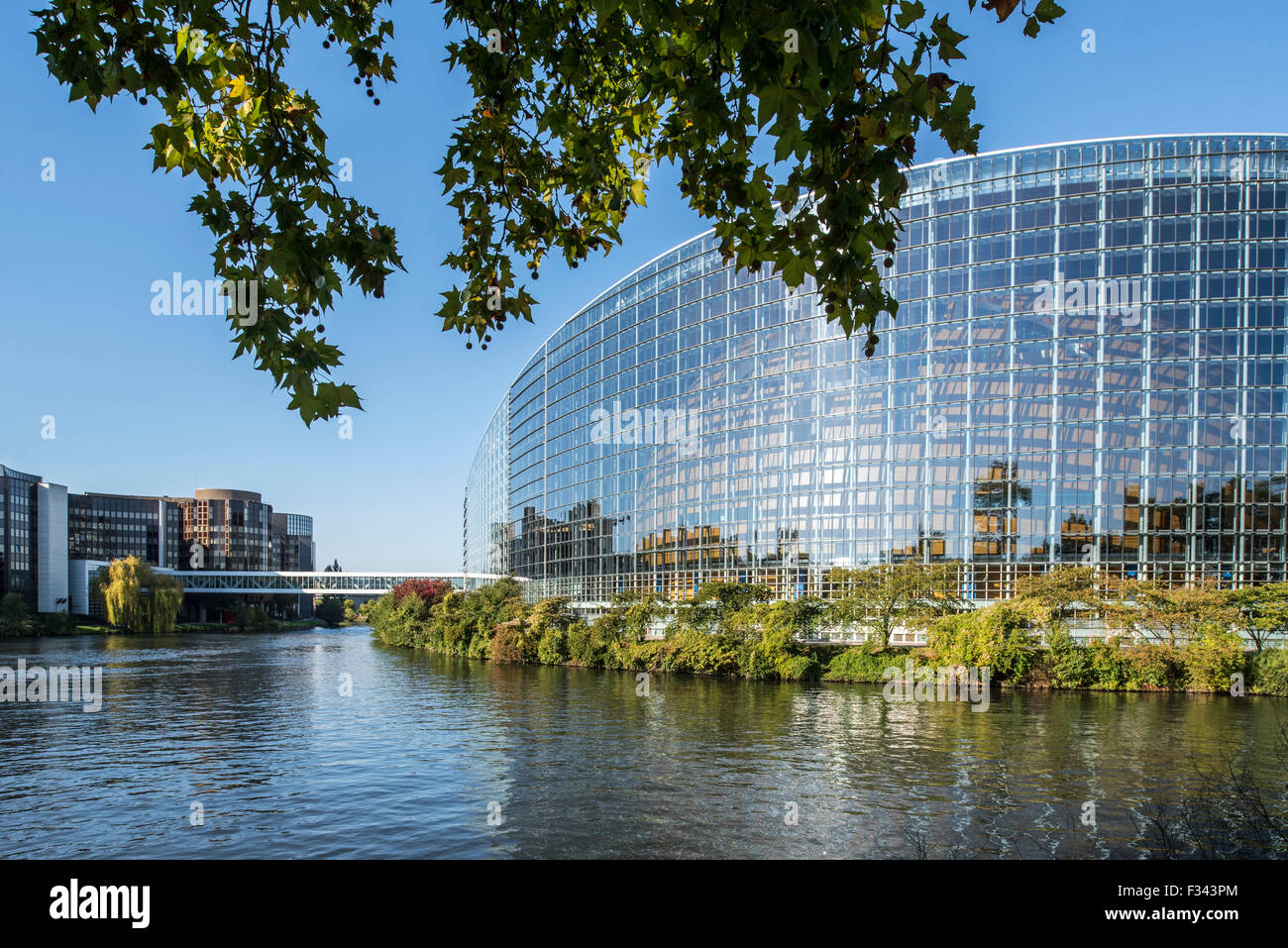 Sitz des Europarates / CoE / Conseil de l ' Europe und das Europäische Parlament / EP in Straßburg, Frankreich Stockfoto