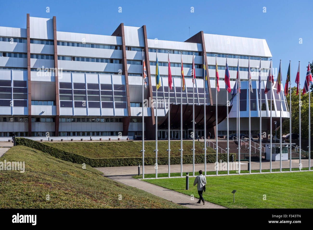 Sitz des Europarates / CoE / Conseil de l ' Europe in das Palais de l ' Europe in Straßburg, Frankreich Stockfoto