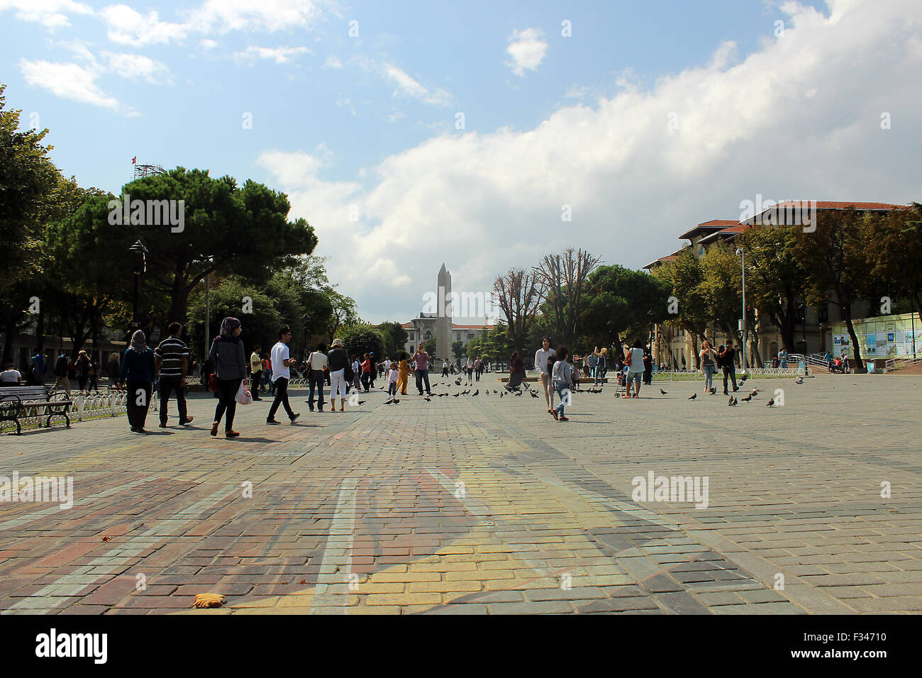 Völker herumlaufen Sultanahmet-Viertel Stockfoto