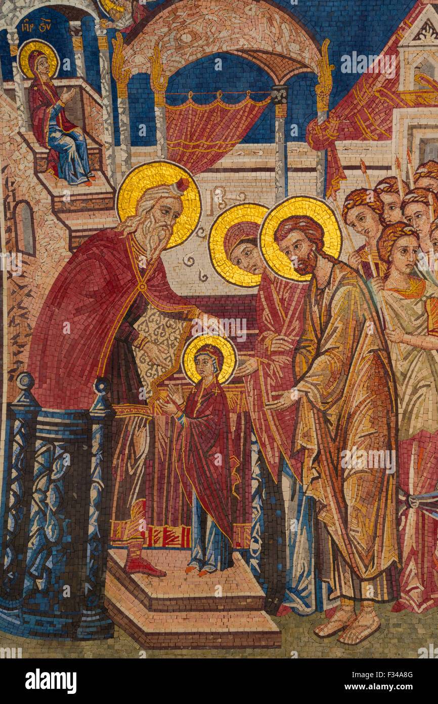 Montenegro. Mosaik in Manastir Ostrog. Ostrog Kloster der serbisch