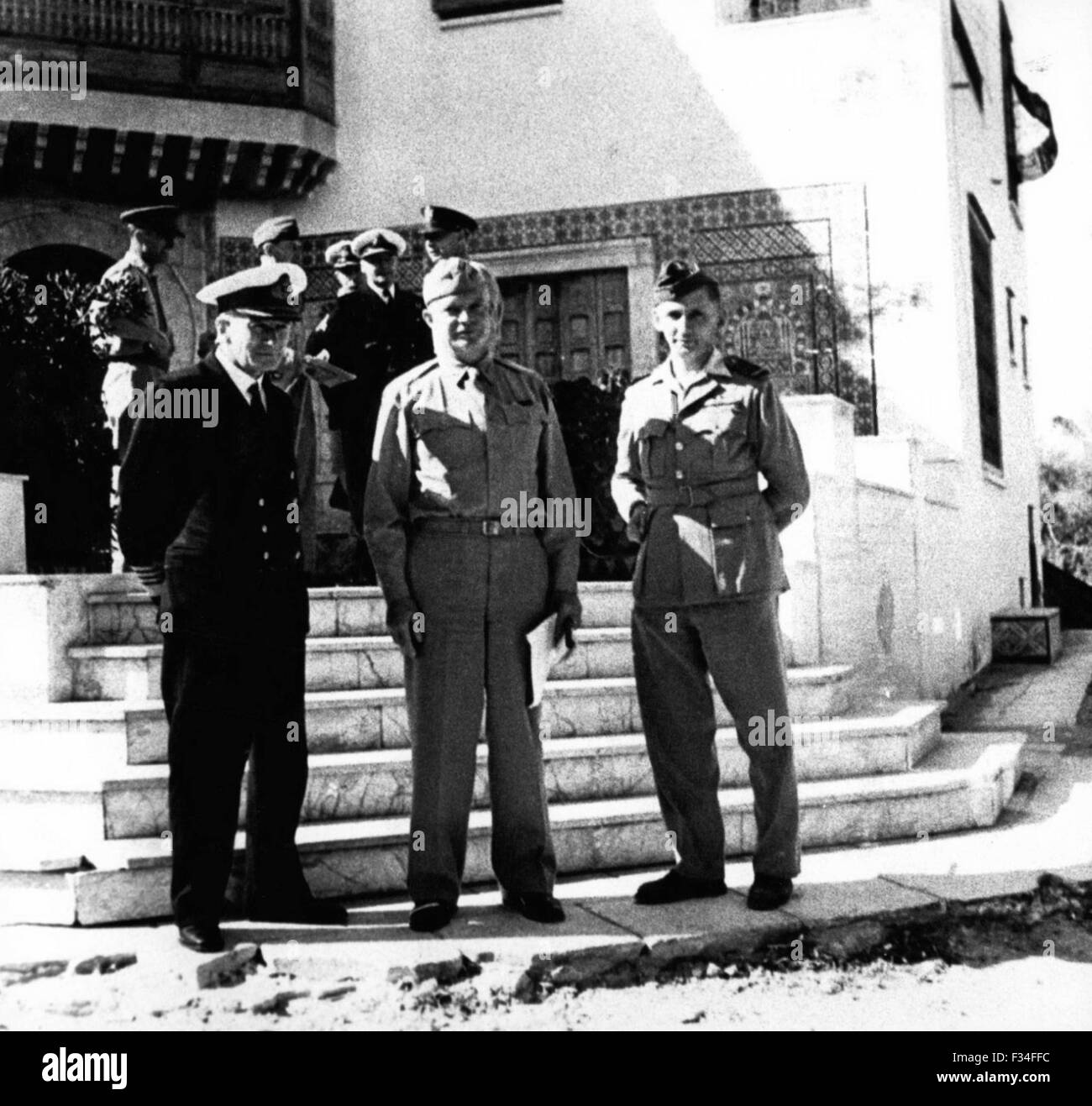 26. Dezember 1976 - von links nach rechts: Admin Amning ihn Gen.Eisenhower ein / Marshal Tedder m N. Afrika, © Keystone Bilder USA/ZUMAPRESS.com/Alamy Live-Nachrichten Stockfoto