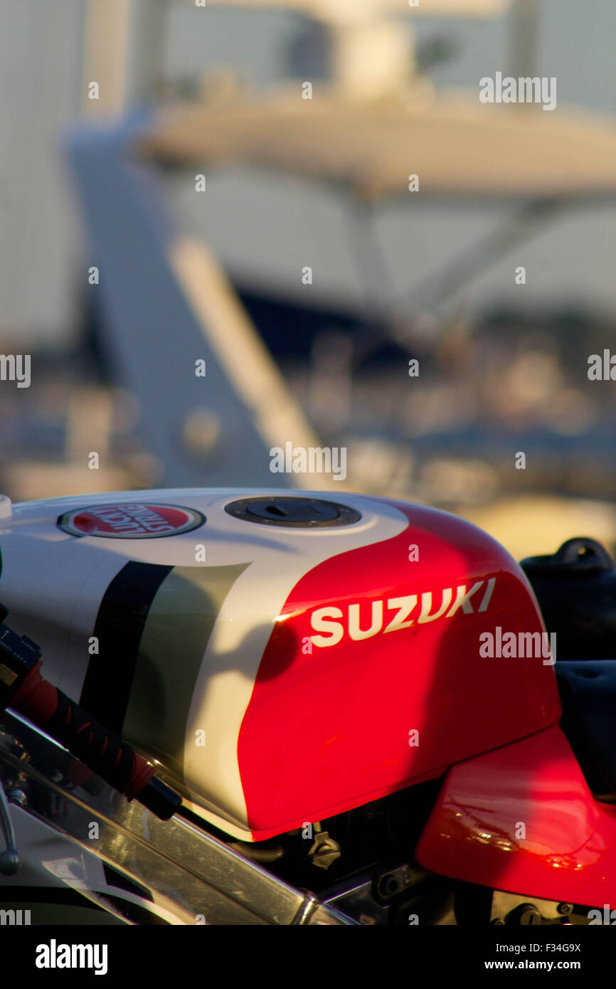 Poole, UK.  29. September 2015. Jeden Dienstag von April bis September, ist ein Bike Of The Week-Wettbewerb in Poole, Dorset statt. Diese beliebte Veranstaltung kam eine spannende Gesamtfazit heute bei strahlendem Sonnenschein, als Besucher ihre für The Bike of The Year stimmen konnte.   Bildnachweis: Glenn Sontag / Alamy Live News Stockfoto