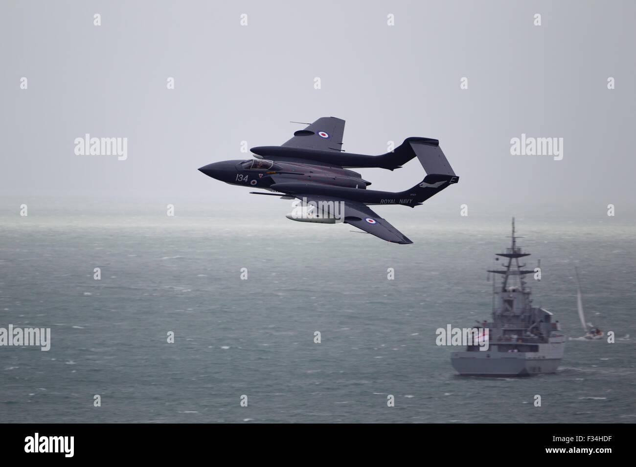 de Havilland DH.110 Sea Vixen auf Bournemouth Air Show 2014 Stockfoto