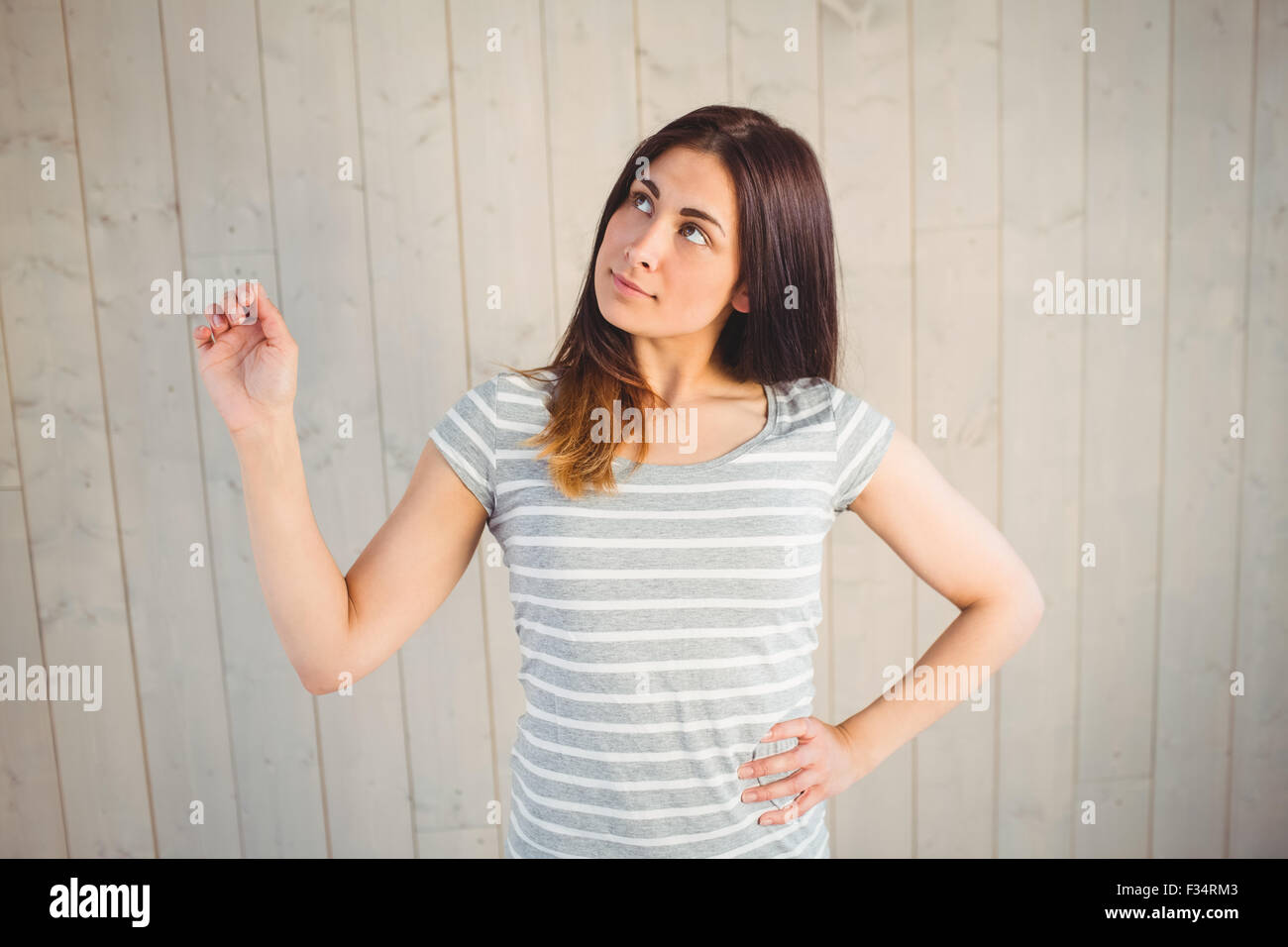 Hübsche Hipster mit hand Stockfoto