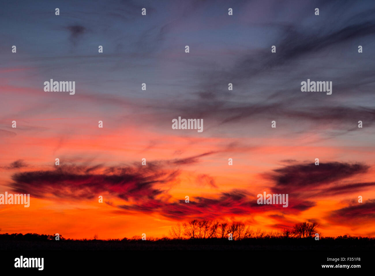 Sonnenuntergang In Berlin, Maryland Stockfoto