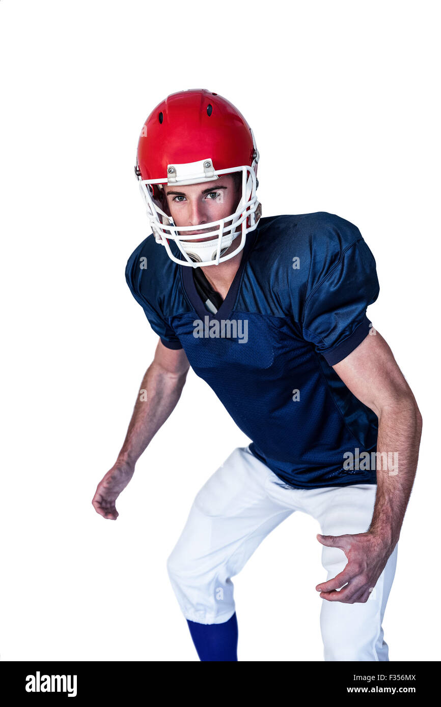 Porträt von neugierig Rugbyspieler Stockfoto