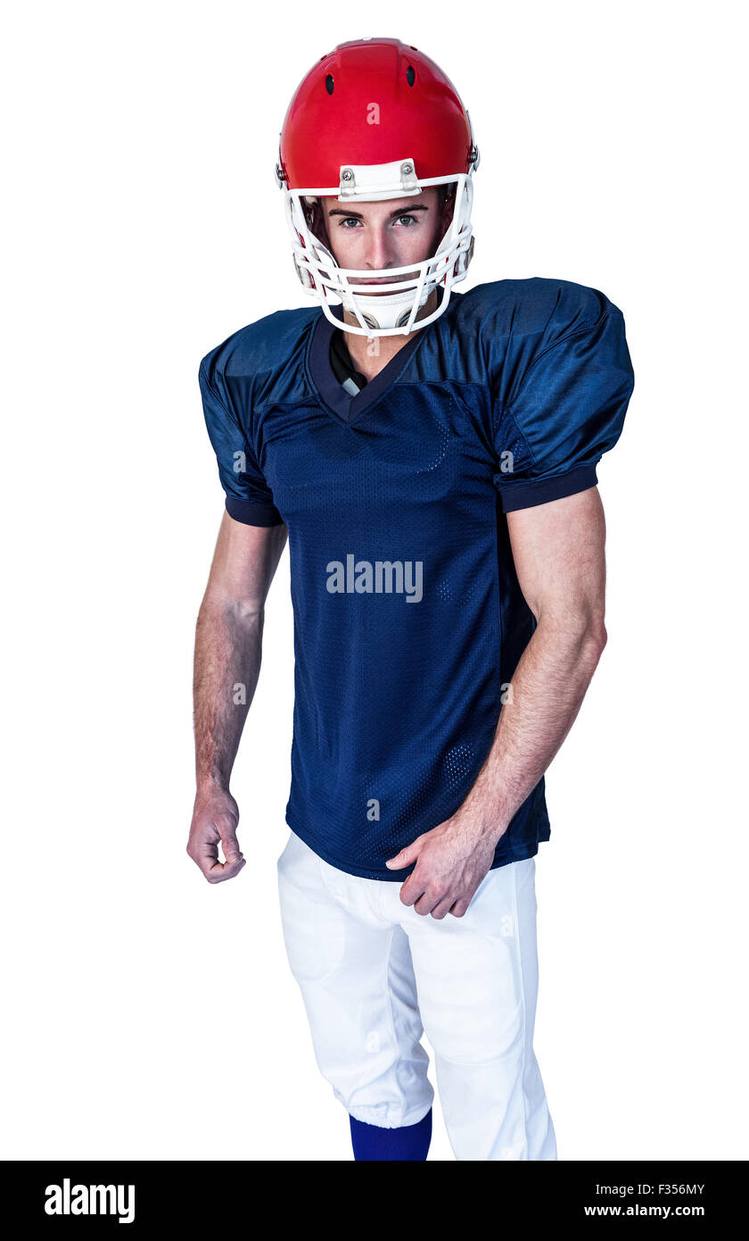 Porträt eines Rugby-Spieler in blau posiert Stockfoto