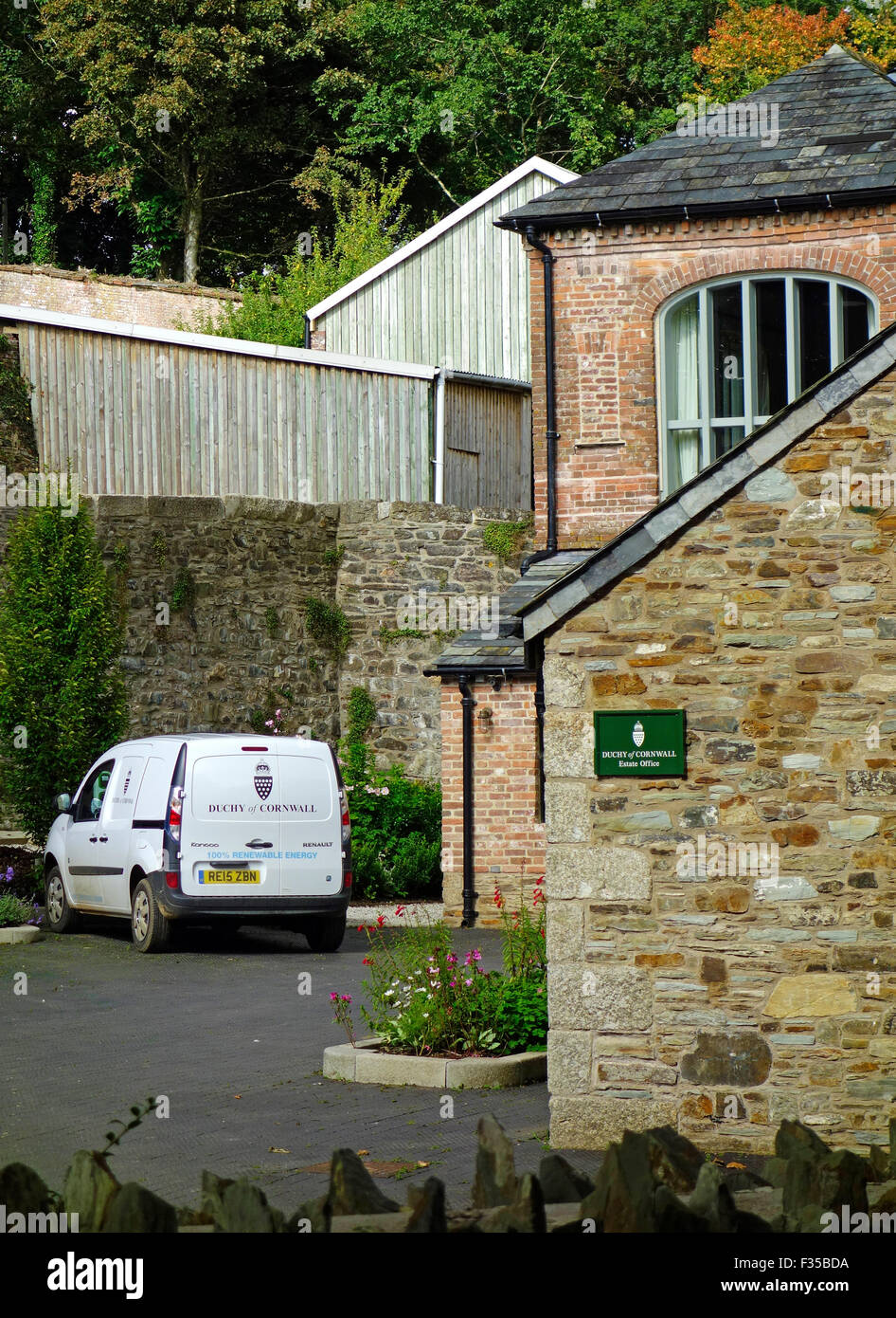 Herzogtum Cornwall Restormel Estate Office, Restormel, Nr Lostwithiel, Cornwall, England, Vereinigtes Königreich Stockfoto