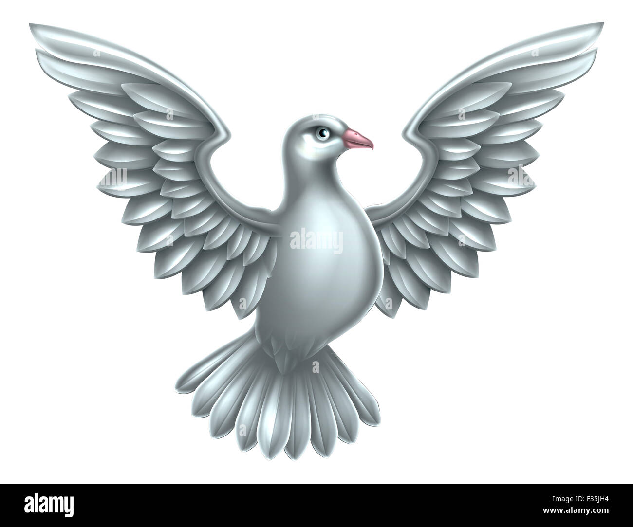 Eine weiße Taube, ein Symbol von Frieden, glauben und Hoffnung Stockfoto