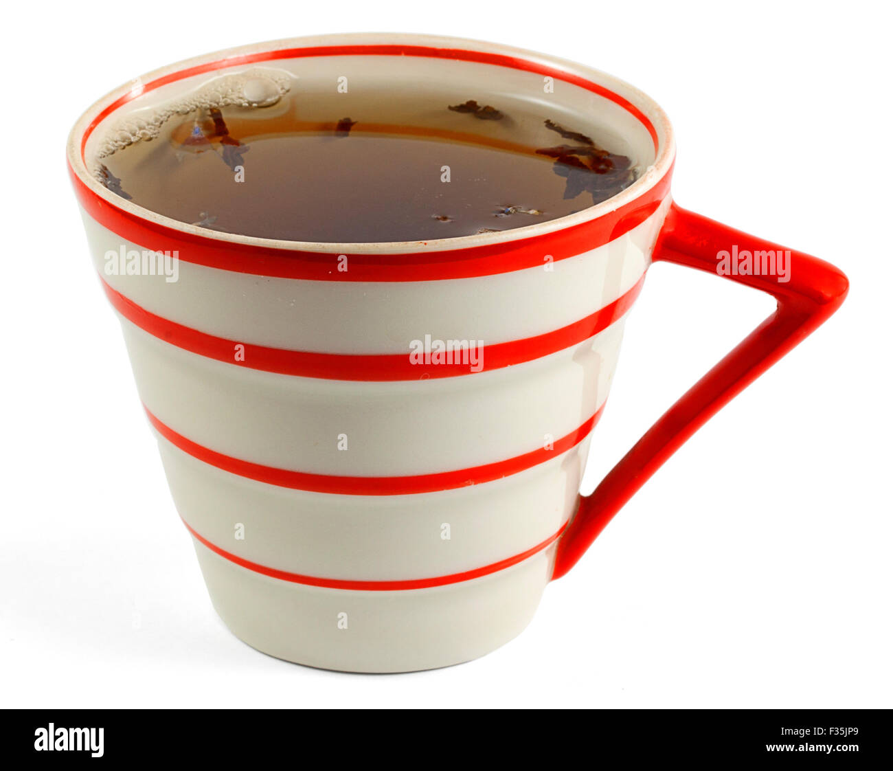 Tasse Tee isoliert auf weißem Hintergrund Stockfoto