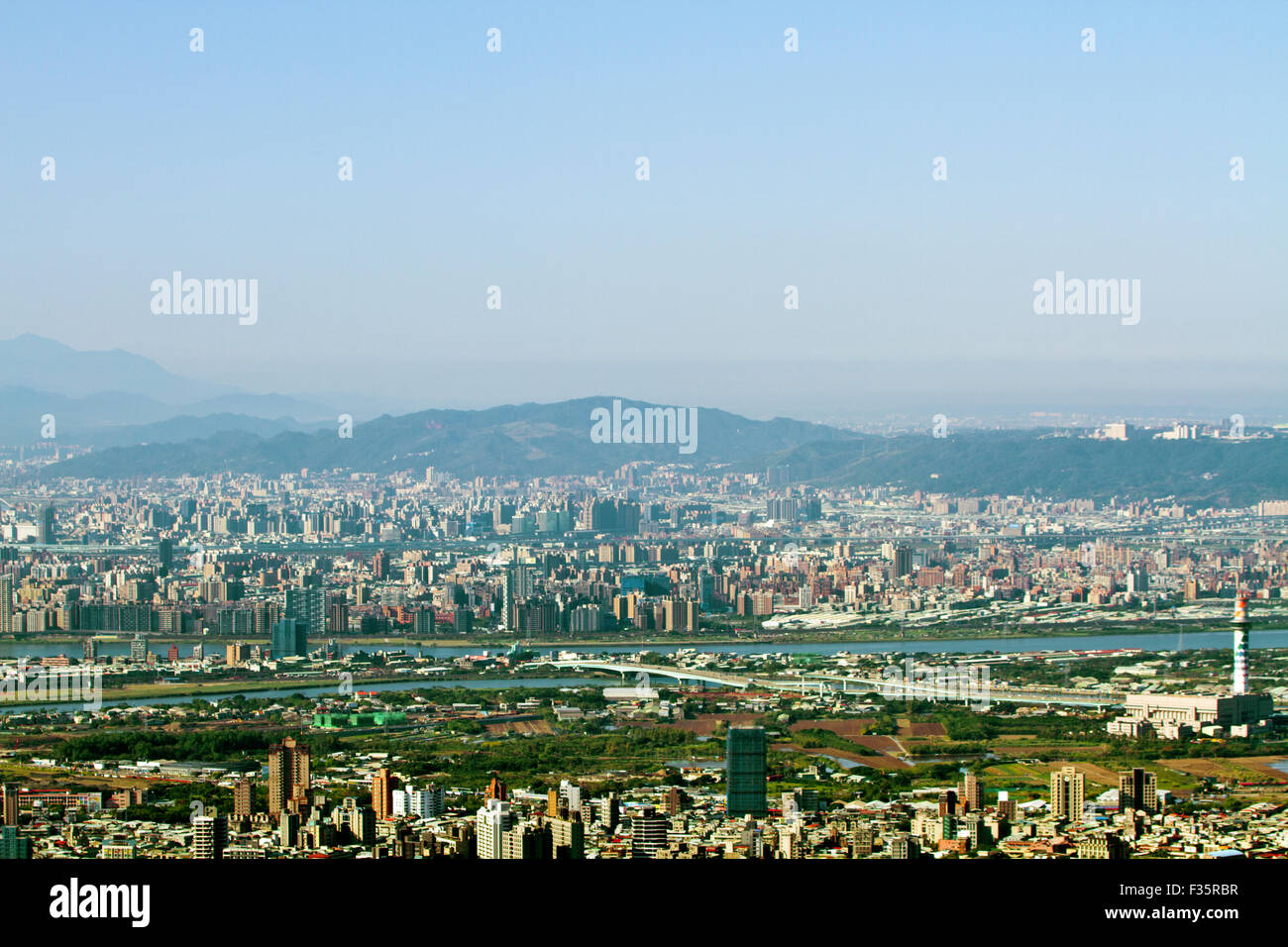 Taipei City-Skyline-Blick von Yangming mountain Stockfoto