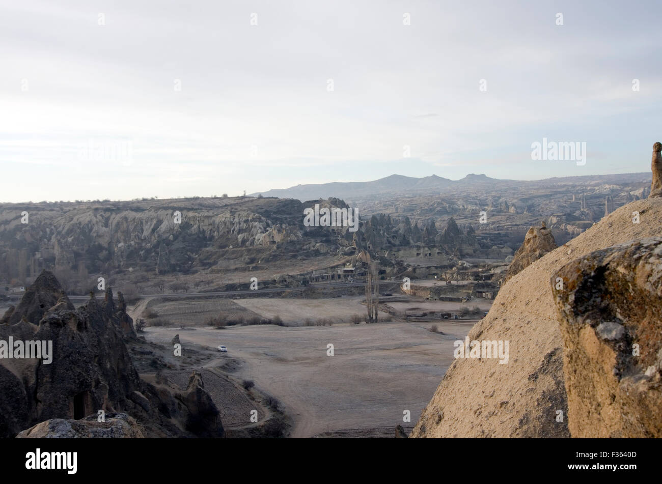 Die surreale Landschaft der Cappoadocia Türkei mit seinen ungewöhnlichen Bergen, Hügeln und Felsformationen Stockfoto