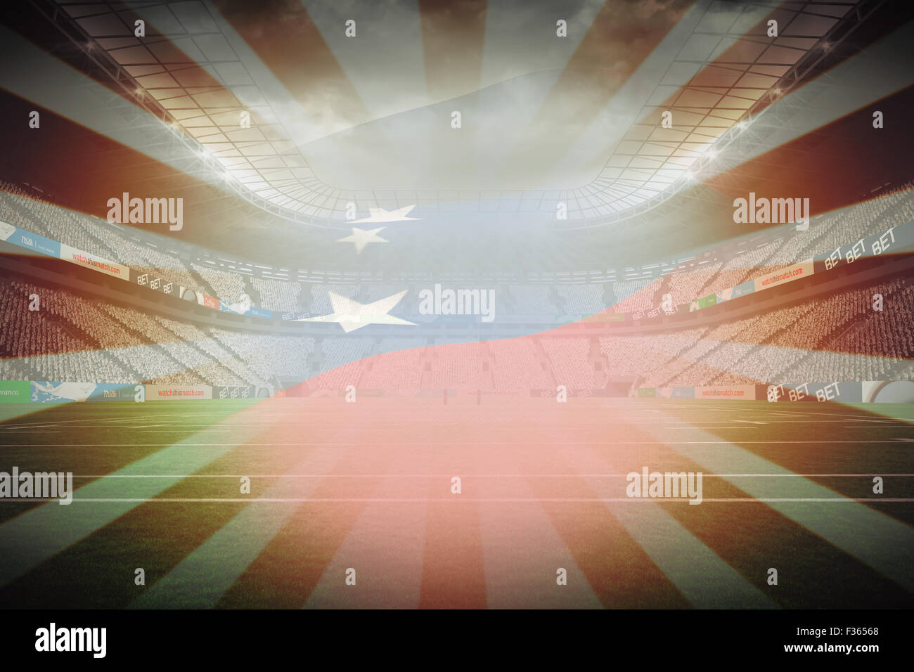 Zusammengesetztes Bild der wehende Flagge von samoa Stockfoto