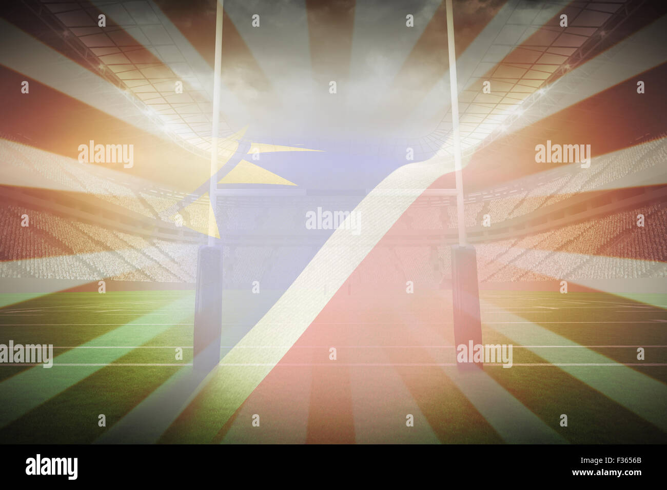 Zusammengesetztes Bild der Flagge namibia Stockfoto