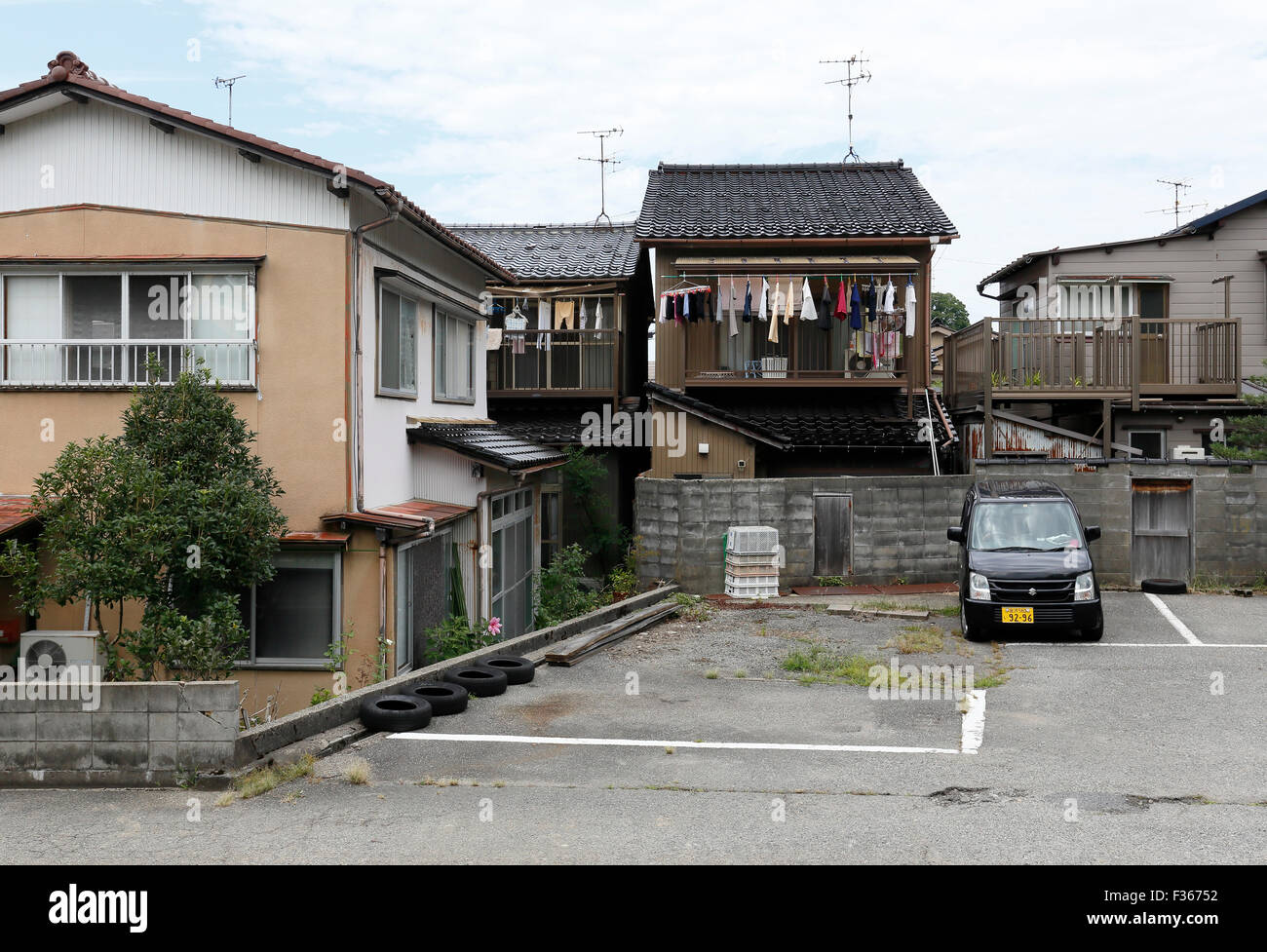 Häuser Kanazawa Stockfoto