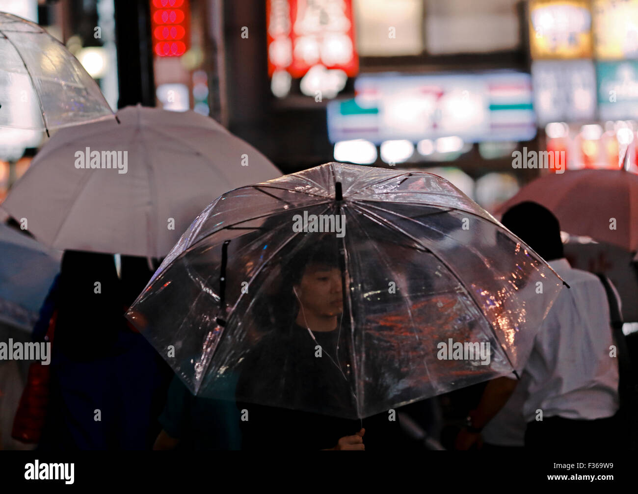 Verloren in Shinjuku Stockfoto