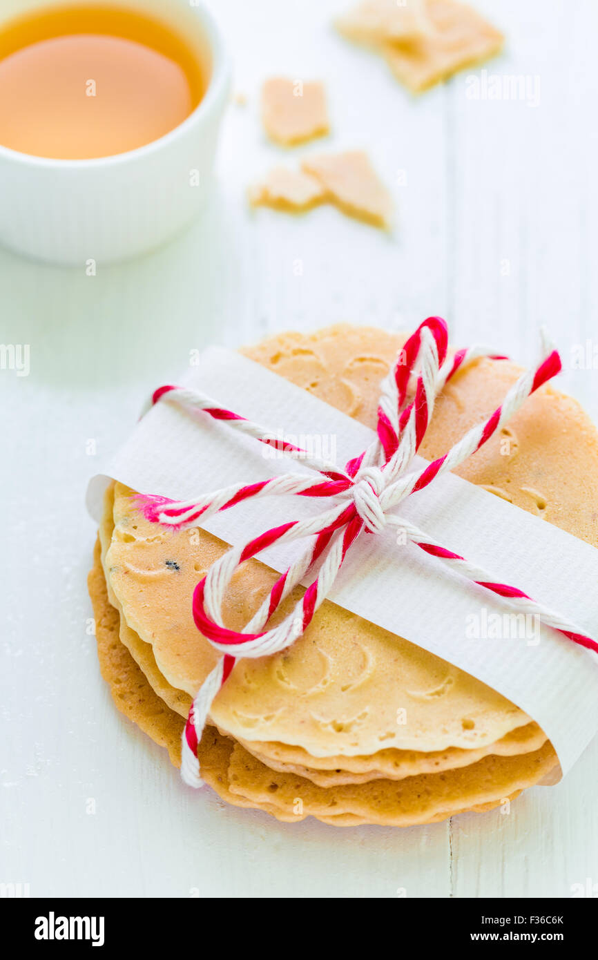 Thai Cracker oder Snack für das Essen mit heißem Tee. Stockfoto