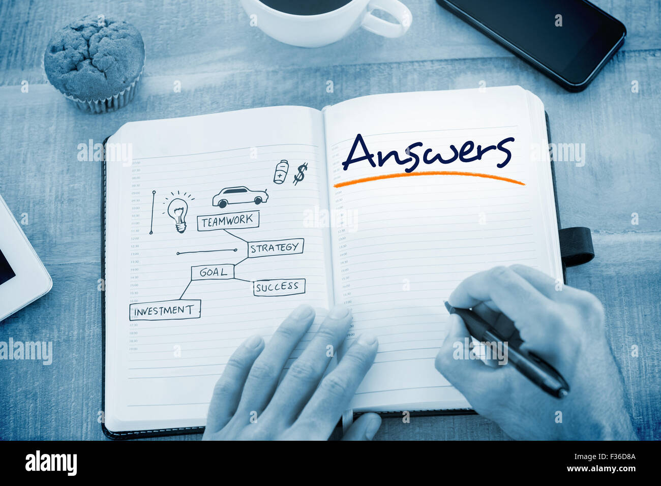 Antworten gegen Business Konzept Vektor Stockfoto