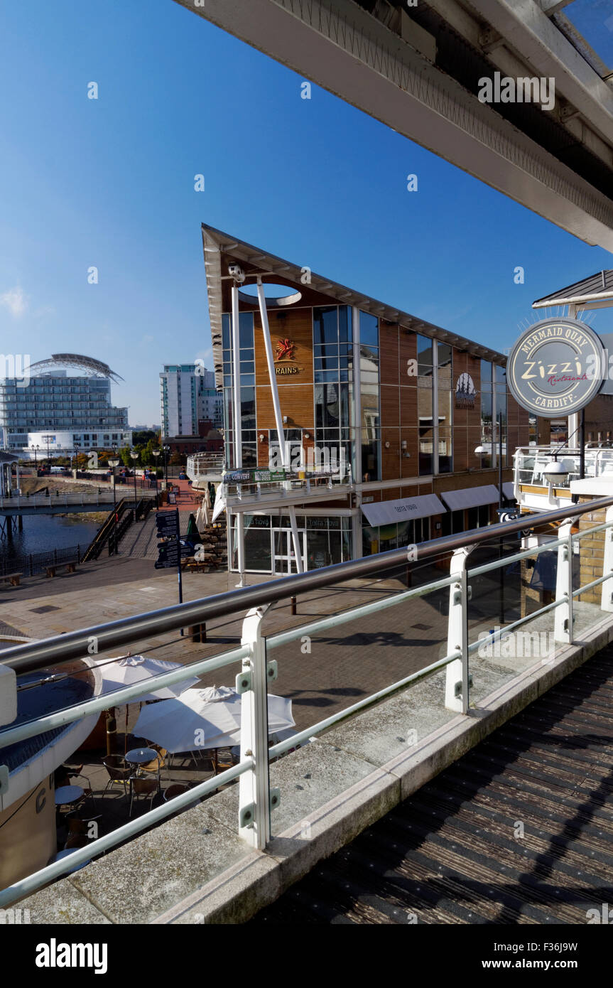 Terra Nova Public House, Mermaid Quay, Bucht von Cardiff, Cardiff, Wales, UK. Stockfoto